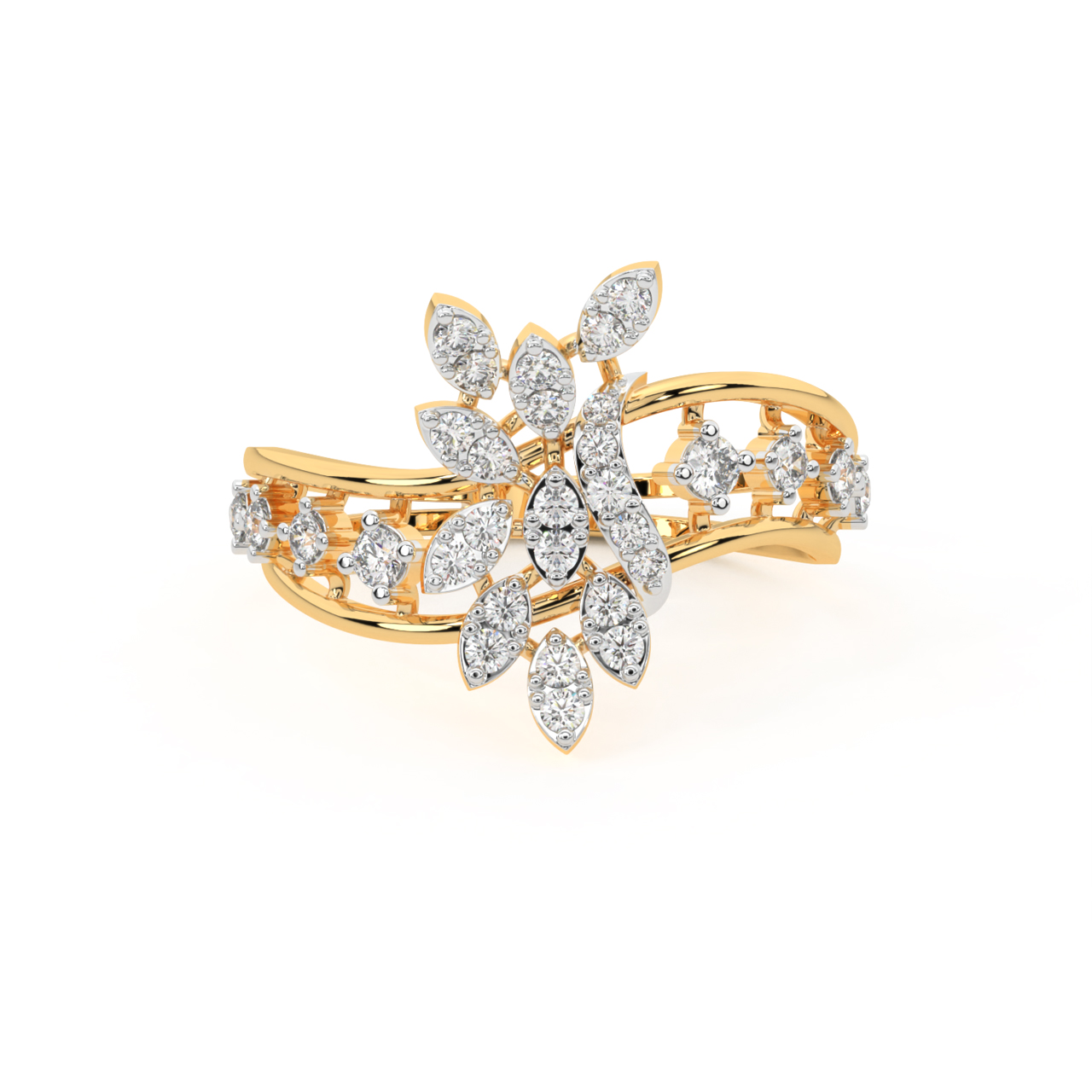 Embrace Leave Diamond Ring